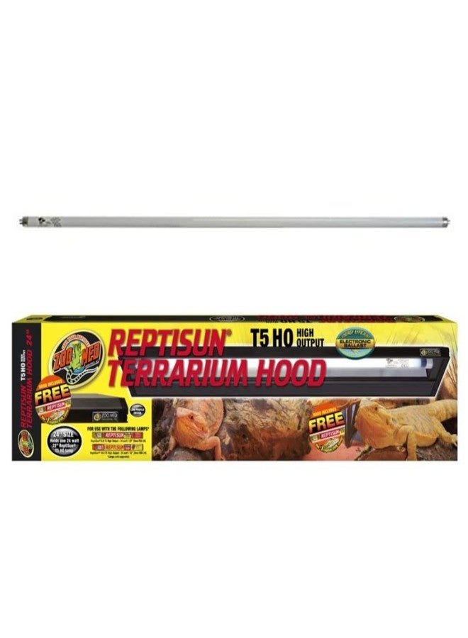 DBDPet 's Bundle with Zoomed Reptisun T5 Hood with 5.0 UV-B Bulb 24" - includes Pro-Tip Guide - Image 1